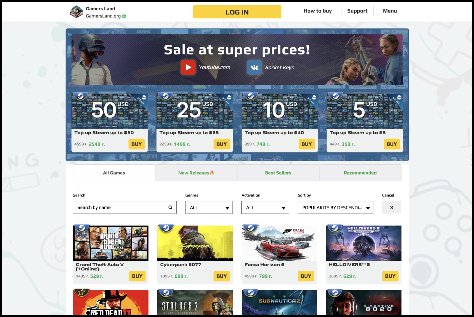 GamersLand.org — игры Steam